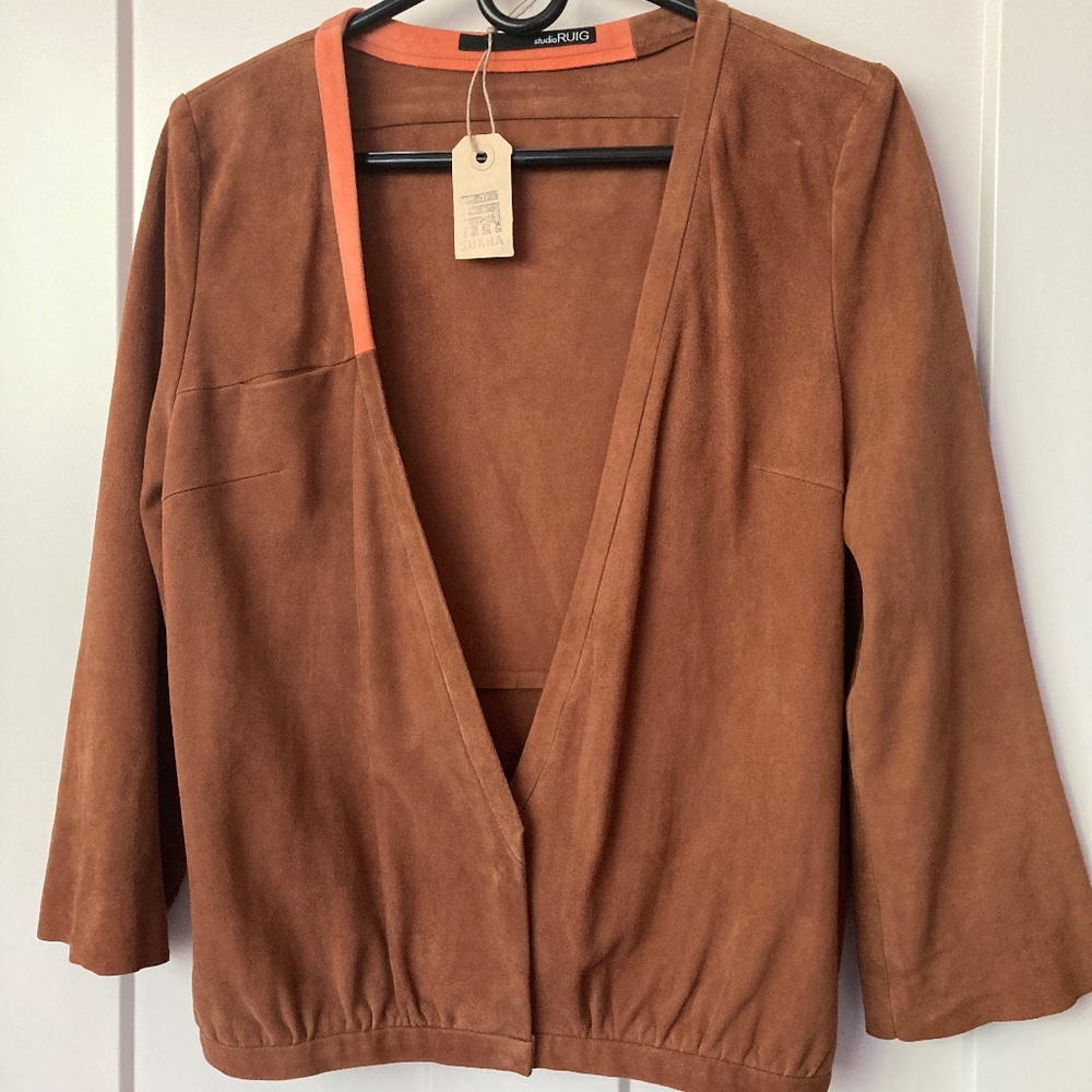 Suede cropped jacket from Europe